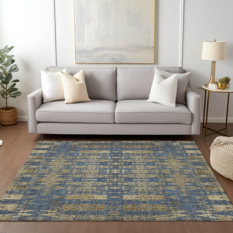 Tapis intérieur / extérieur Jurnee avec envers antidérapant, Rectangle 8 pi x 10 pi