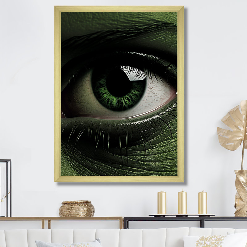 Emerald Eye Dream sur impression sur toile, Cadre doré simple, H 32 po x l 24 po x P 1 po