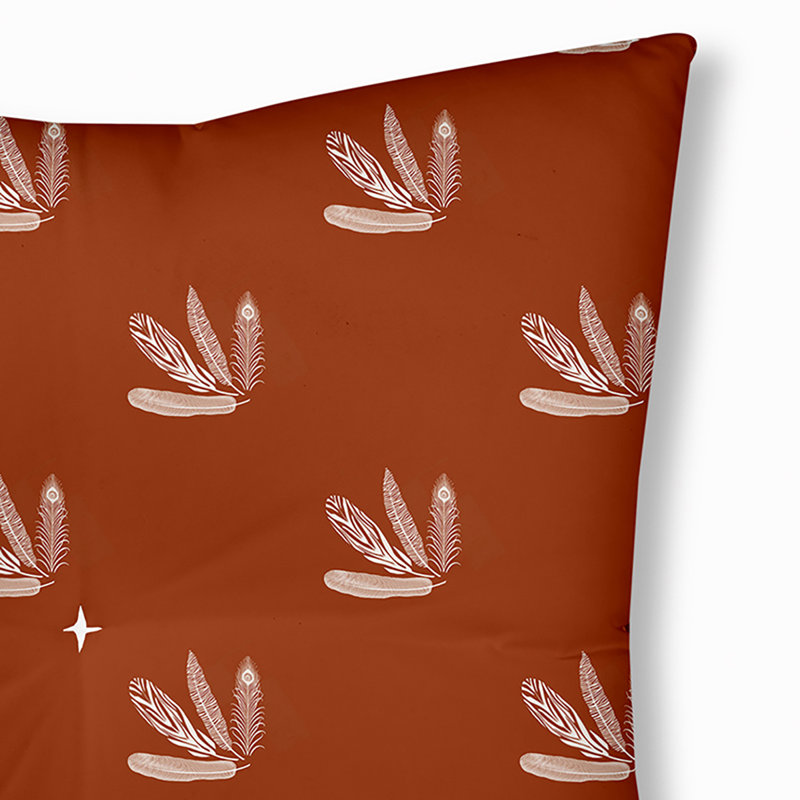 Oreiller capitonné 312_, 26 po x 26 po, Orange