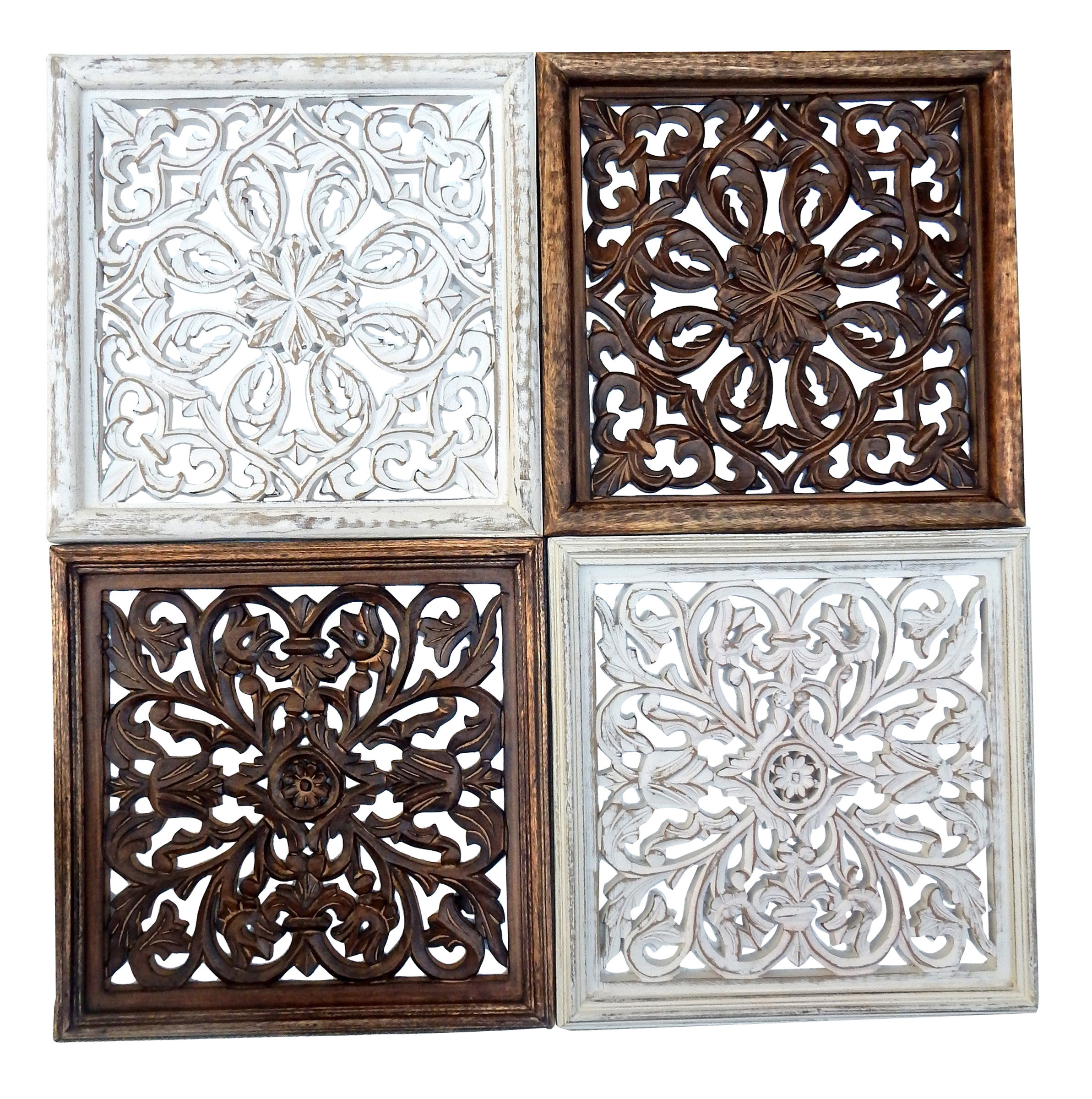 Ophelia & Co. 4 Piece Traditional Botanical Scrollwork and Floral