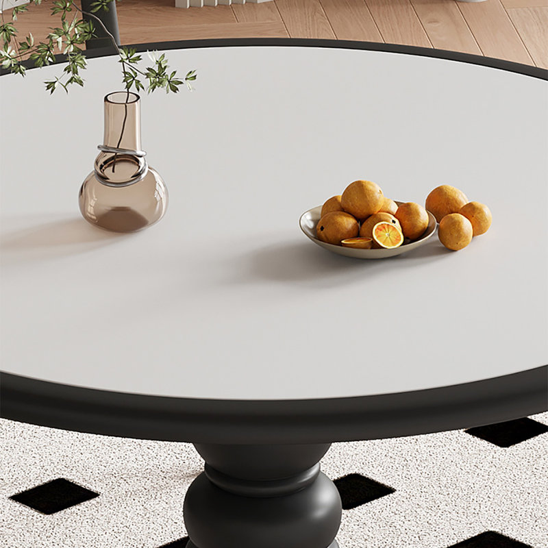 Randolh Round Solid Wood Base Dining Table, 29.5"H x 43.3"L x 43.3"W