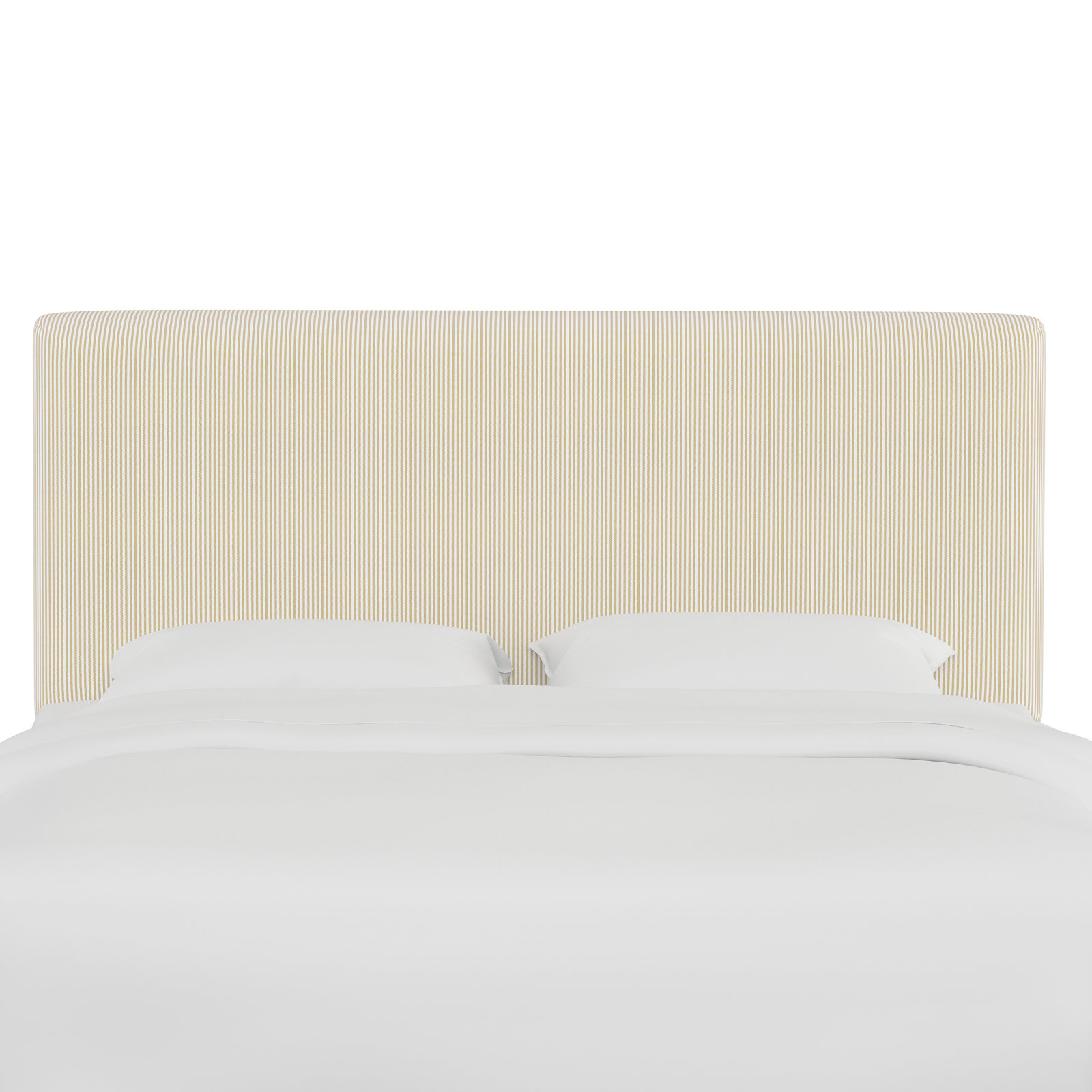 Eisley Upholstered Panel Headboard, Twin, Oxford Stripe Gold