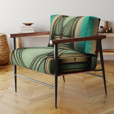 Datey - Fauteuil rembourré à motif géométrique abstrait