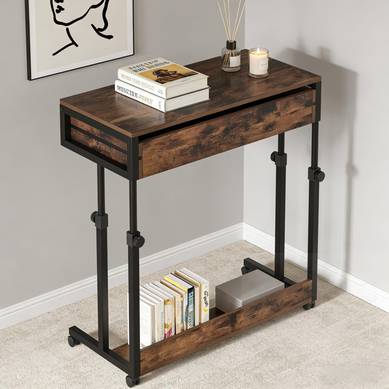 Bureau réglable en hauteur avec roulettes