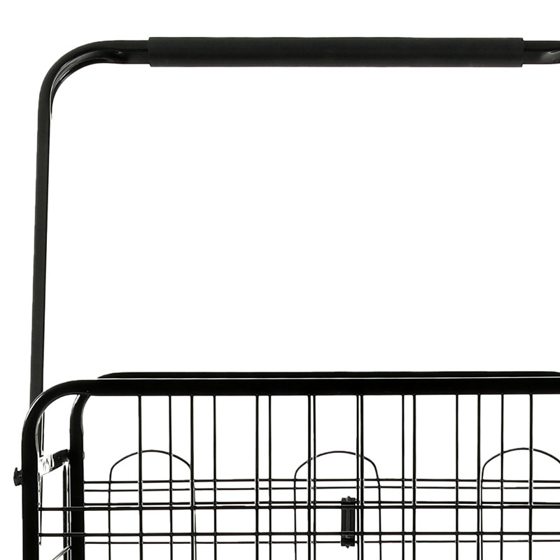 Balconera Super Jumbo Chariot de course pliable à roulettes, 41.00" H x 26.40" W x 29.10" D