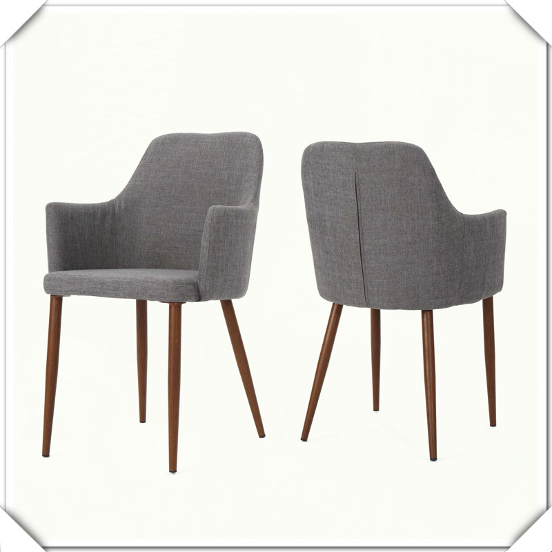 Ensemble de 2 chaises de salle à manger élégantes, confortables, durables, pratiques, fiables, Noyer, Gris clair