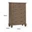 Commode haute Henry, bois d'acacia brun moka, 6 tiroirs