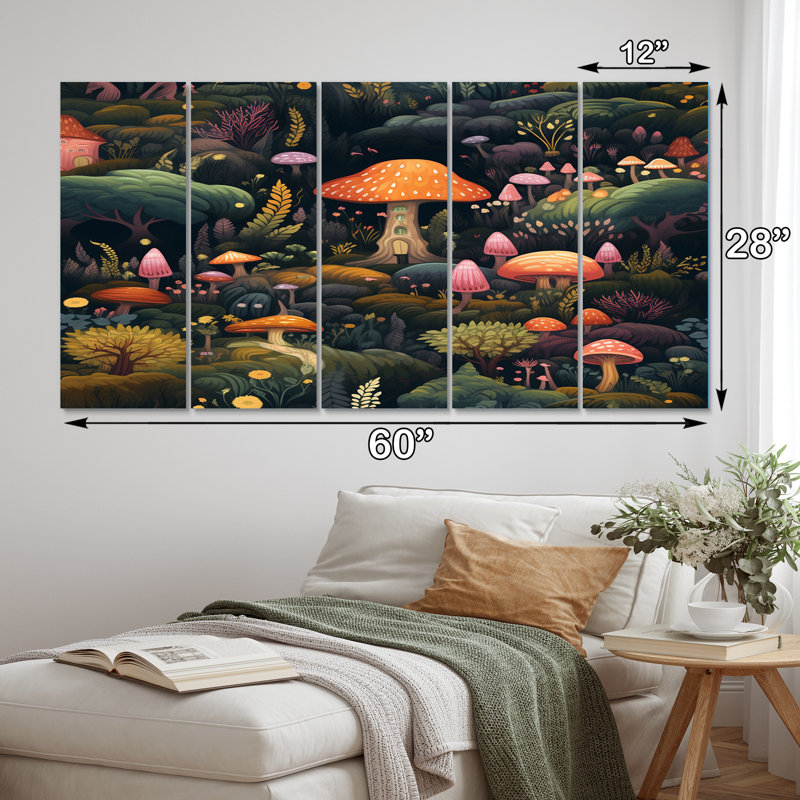 Magical Mushroom Enchanted Forest - Décoration murale champignon
