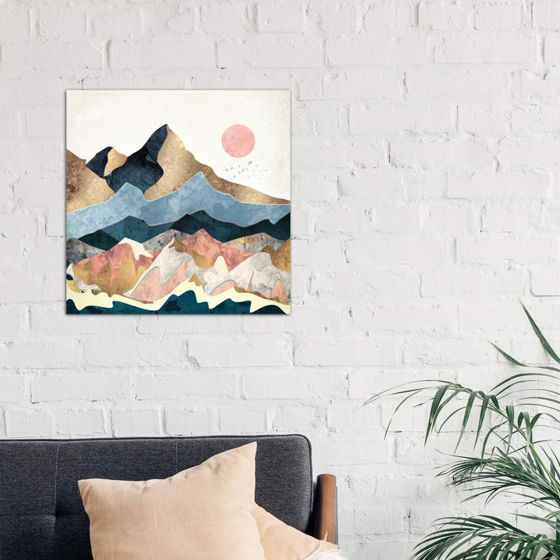 « golden peaks » par spacefrog designs-impression, H 26 po x l 26 po x P 1,5 po, Toile tendue