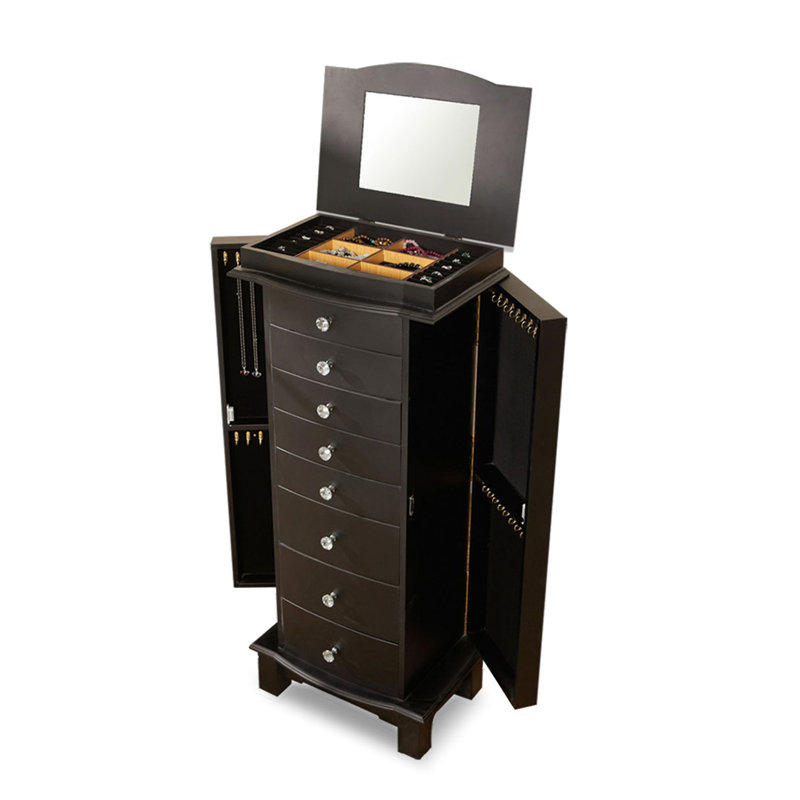 Armoire à bijoux moderne en pruche multifonctionnelle
