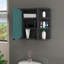 Armoire à pharmacie avec six tablettes et armoire à miroir-55820564