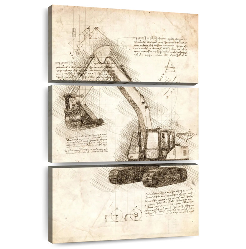 Excavator, 38" H x 24" W