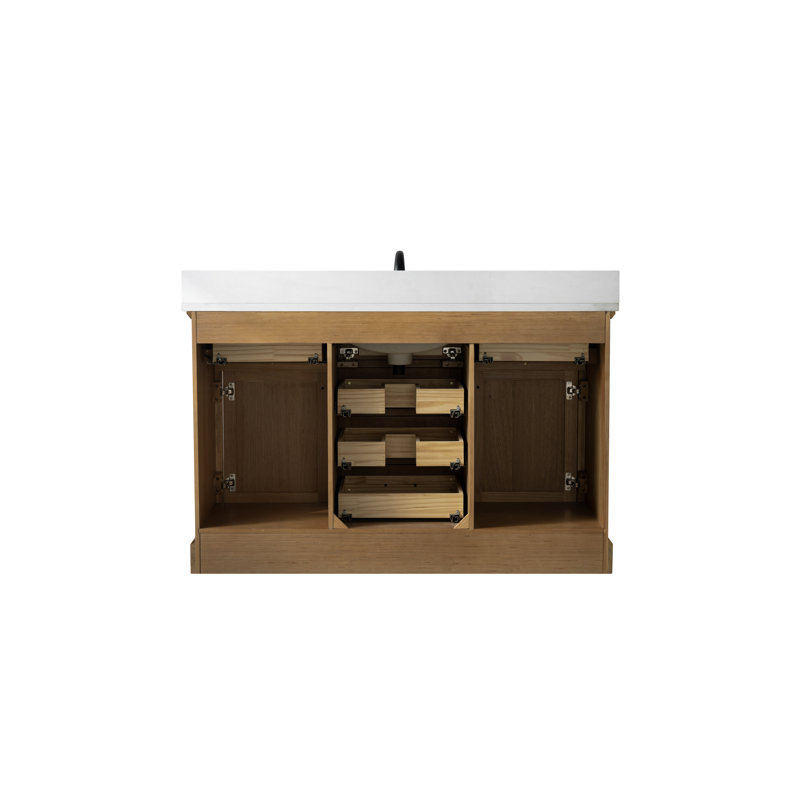 Ensemble de meuble-lavabo simple 54 po Zoila, Chêne