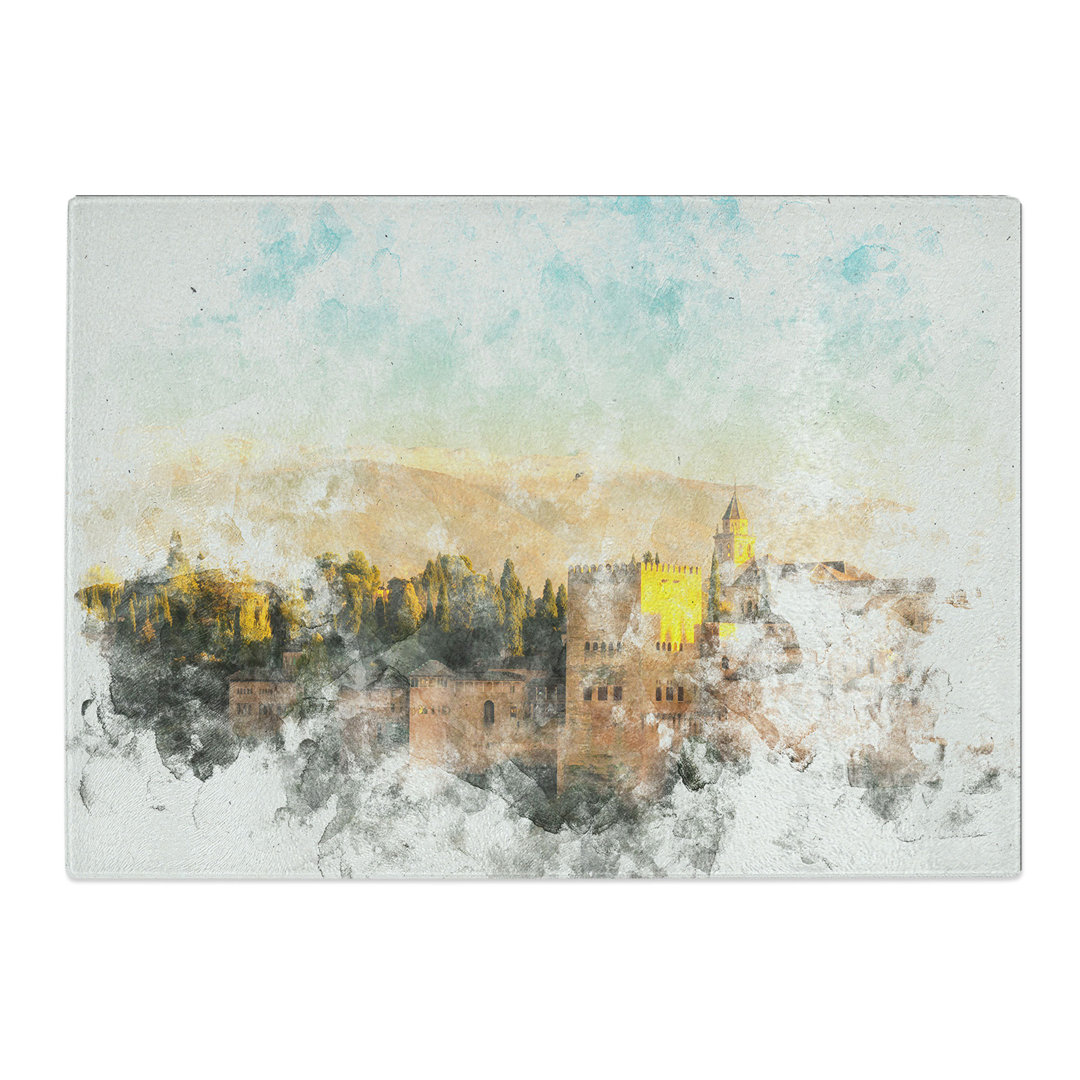Tempered Glass the Alhambra in Granada Spain Chopping Board