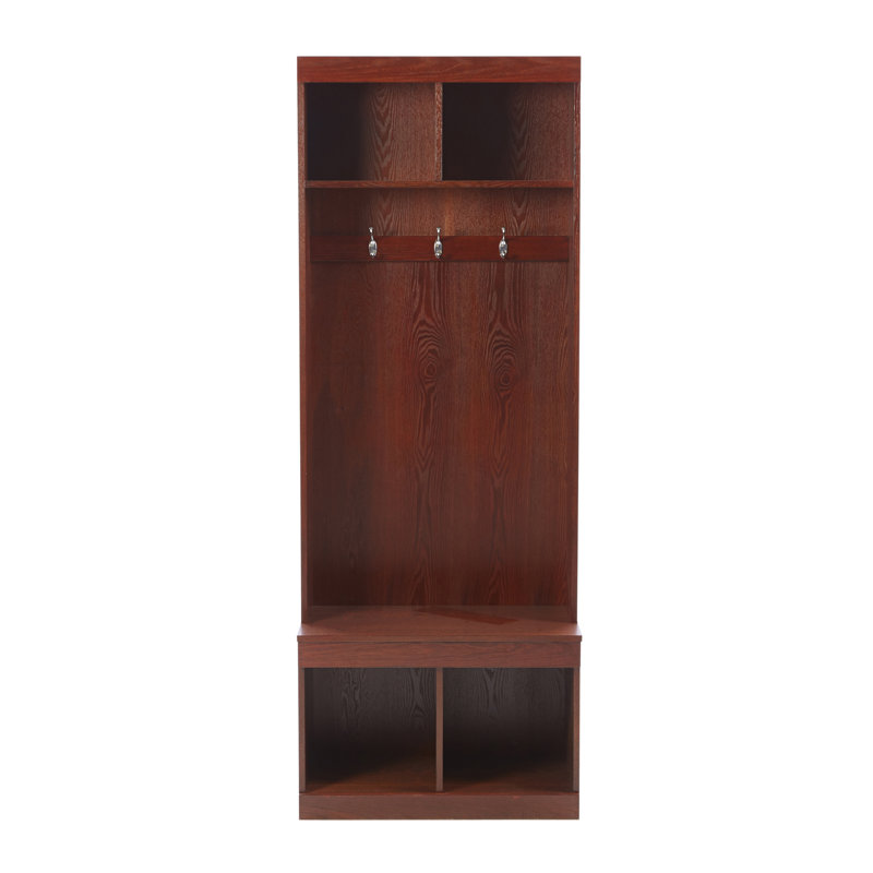 Lecroy Hall Tree 26'' Wide with Bench and Shoe Storage