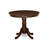 3 Piece DINETTE SET Consists of 1 Wooden Table and 2 Brown faux Leather Upholstered Chair High Back with Nail Heads - Mahogany Finish-1807700650-1807700643-1800779222
