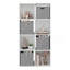 Organisateur de rangement 8 cubes Gridley Drive avec 4 bacs en tissu