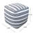 Handcrafted Fabric Pouf, Natural with Black