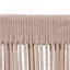 Ensemble de 2 tabourets de bar d'extérieur, tabouret de bar en corde beige avec coussin beige doux