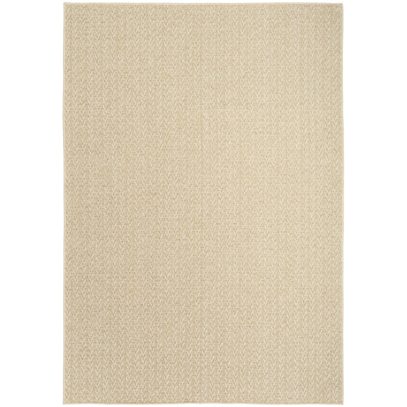 Cantara Chevron Indoor/Outdoor Area Rug, Rectangle 9' x 12', Ivory/Cream