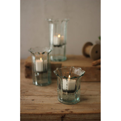 3-Piece Glass Votive Candle Holder Set