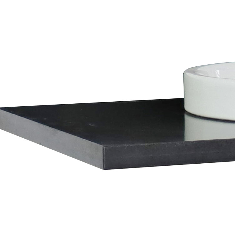 Plateau de meuble-lavabo double 61 "avec lavabo, Granite noir Galaxy