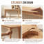 Bancs minimalistes en bois massif avec un design incurvé pour le hall d'entrée et le salon-1963002108