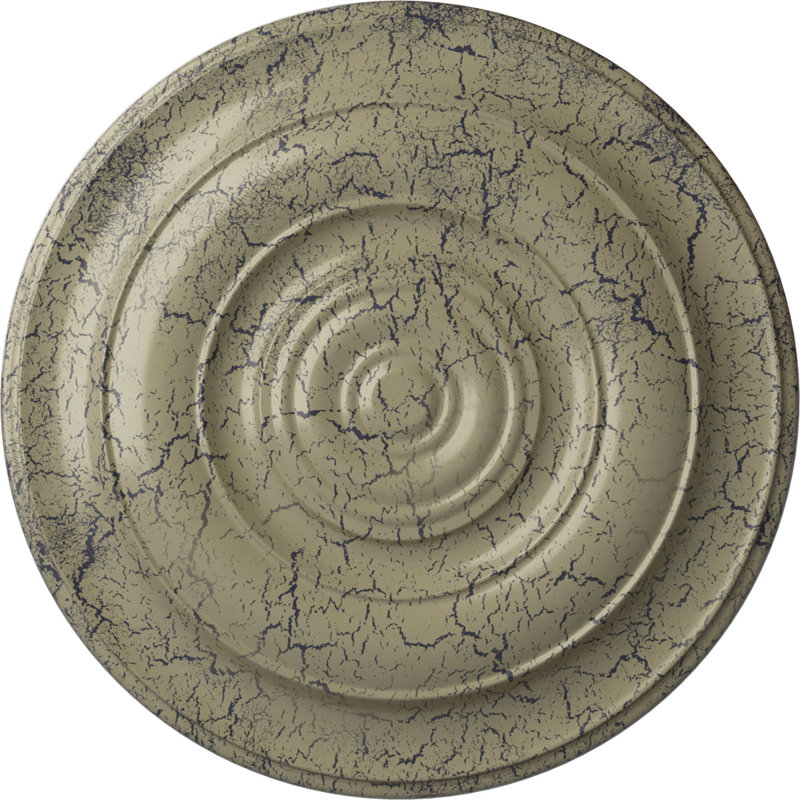 Médaillon de plafond Niobe 18 "x P 1 1/2" (convient aux auvents jusqu'à 8 5/8 "), Pierre de château craquelé