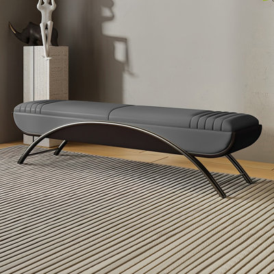 Banc de rangement rembourré avec tabouret italien