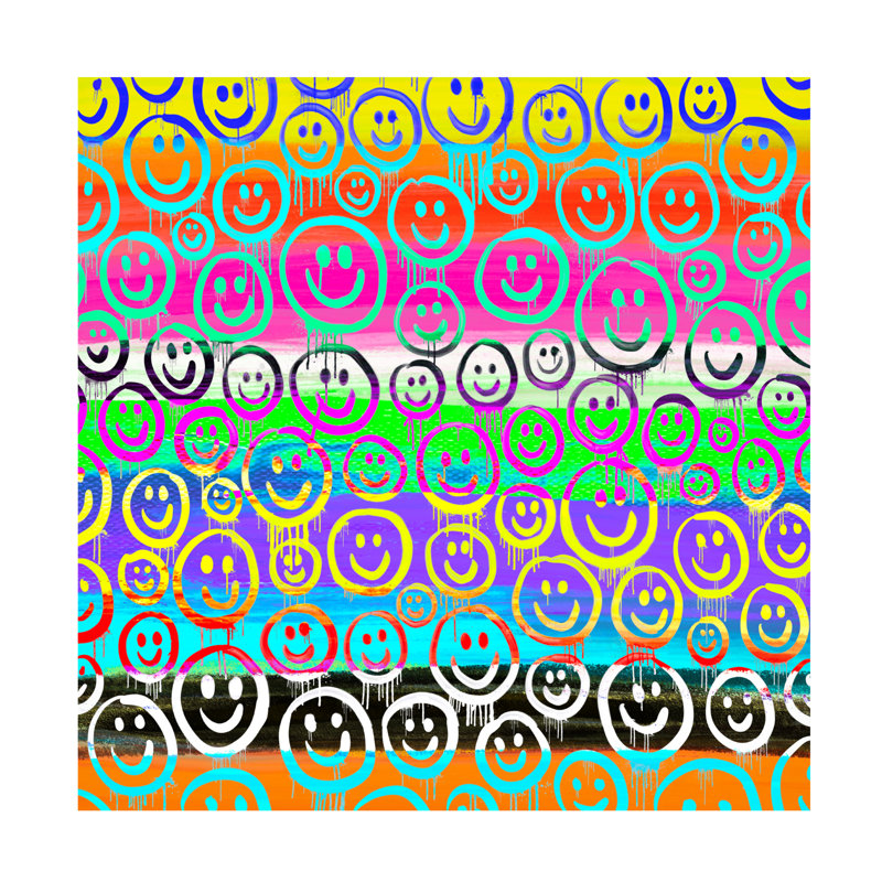 Art sur toile Jess Stempel Smile 1, H 35 po x l 35 po