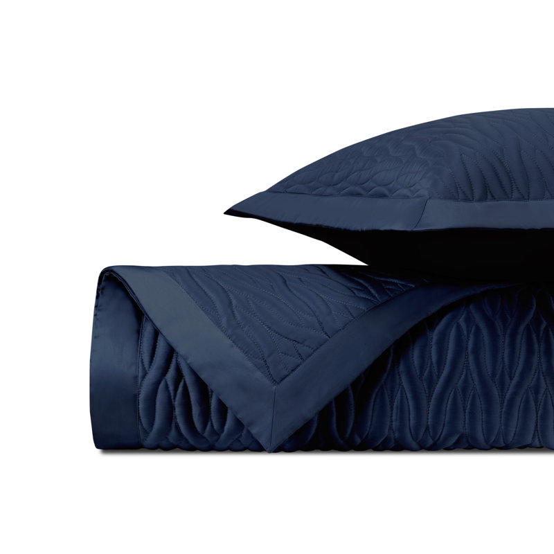 Napa RS QLT Egyptian Certified Cotton Coverlet, Navy Blue, Twin Coverlet