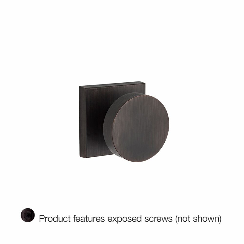 Contemporary Single Dummy Door Knob, Venetian Bronze