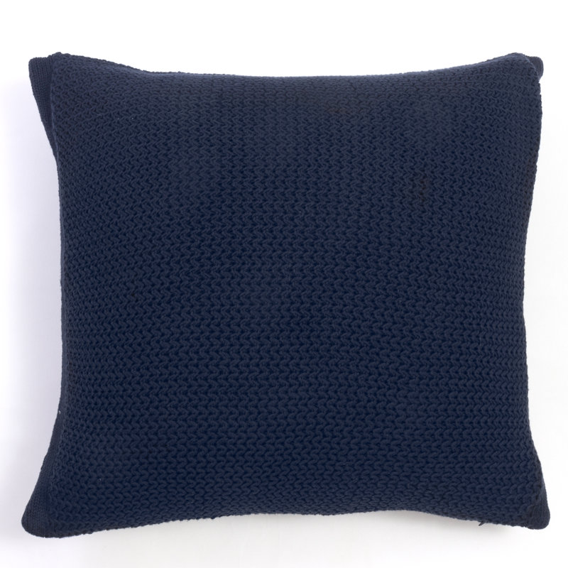 Wildomar Buttons Cotton Pillow Cover, 26"H x 26"W, Steel Blue