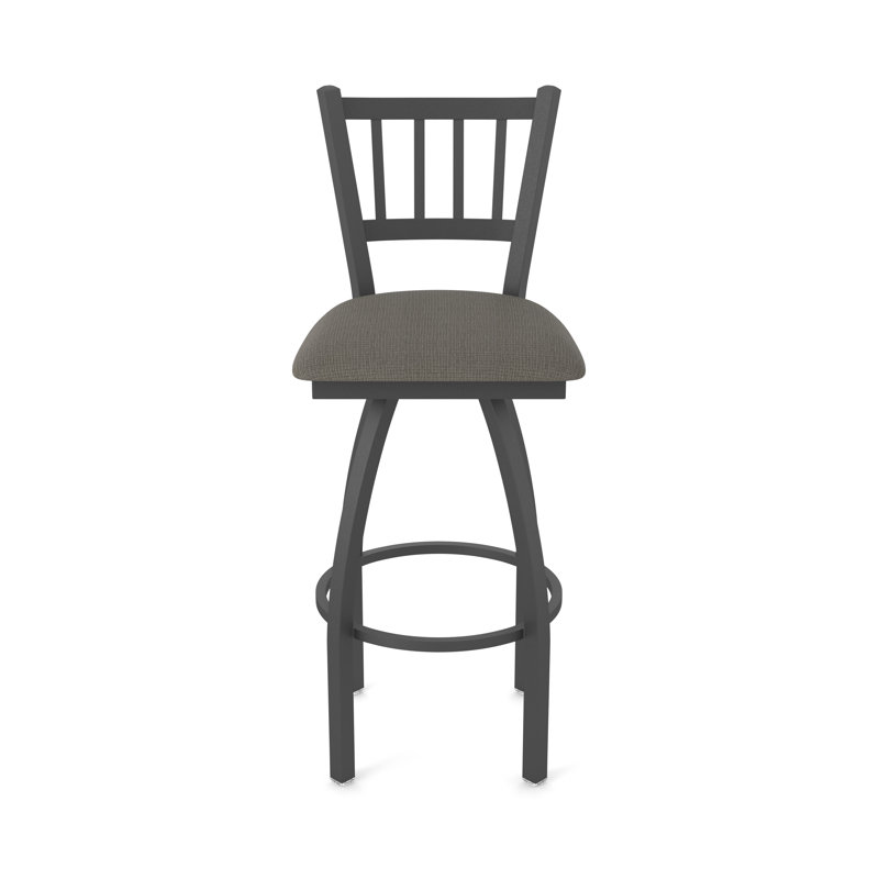 Tabouret pivotant 810 Contessa, Étain, Tissu - graphique calice, Tabouret de bar (siège d'une hauteur de 30 po)