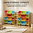 Toy Storage Organizer with 3 Shelves & 24 Bins, Kids Bookshelf Bookcase, Toy Bin Shelf for Playroom & Bedroom Organization & Decor-124168431