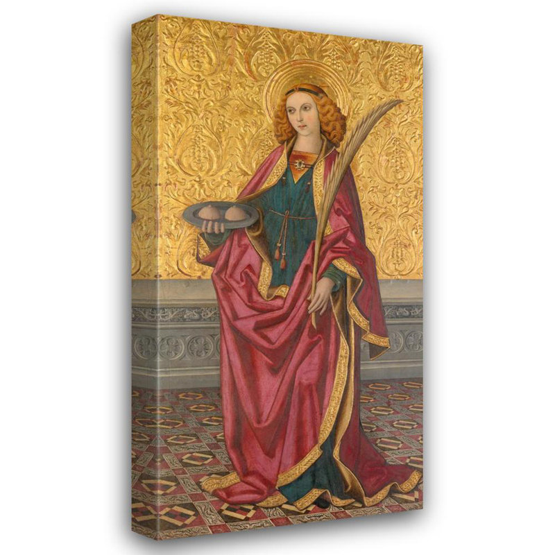 "Saint Agatha" par Workshop Of Raphael Vergos - Art mural sur toile tendue avec châssis, H 24 po x l 17 po