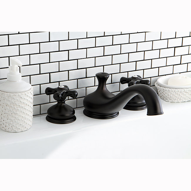 Kingston Brass Duchess Two-Handle 3-Hole Deck Mount Roman Tub Faucet, Oil Rubbed Bronze