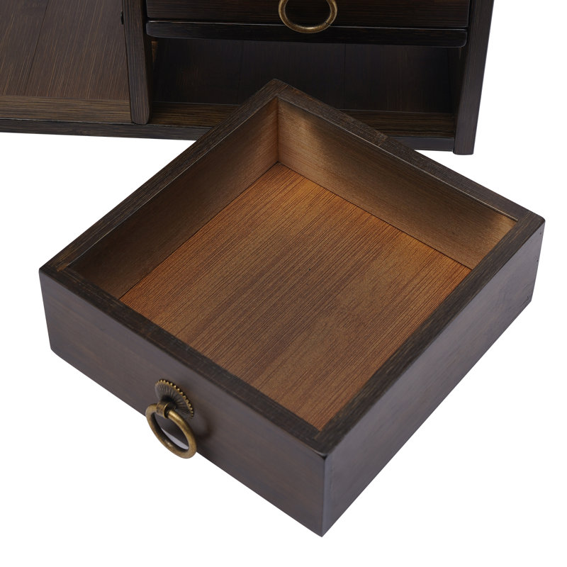 Organisateur de bureau en bambou Mandler, Brun