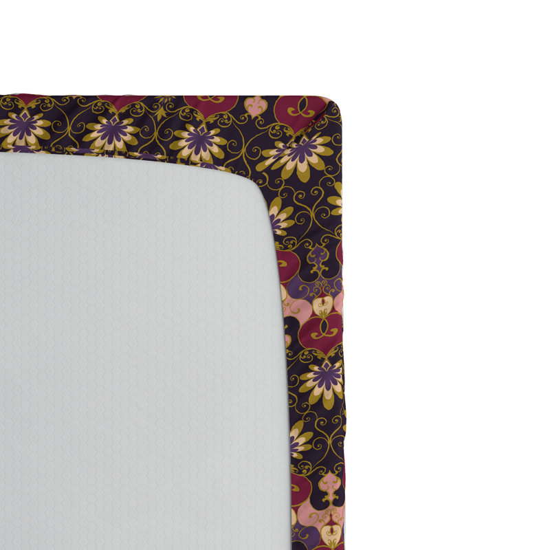 Microfiber Floral Fitted Sheet, Full Fitted Sheet