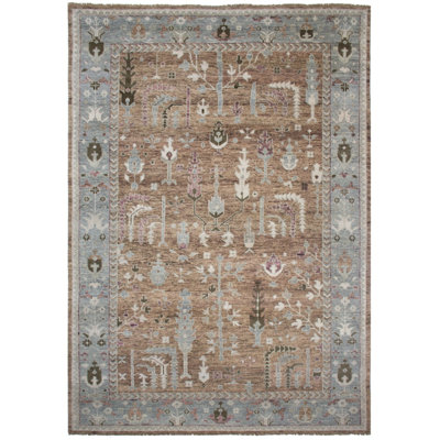 One-of-a-Kind Rectangle 9'11" X 13'10" New Age Area Rug Brown