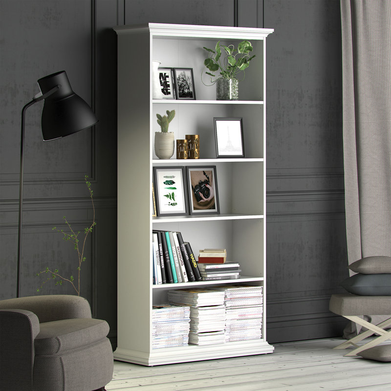 Arbordale 207.6 cm H x 96.2 cm W Standard Bookcase, White