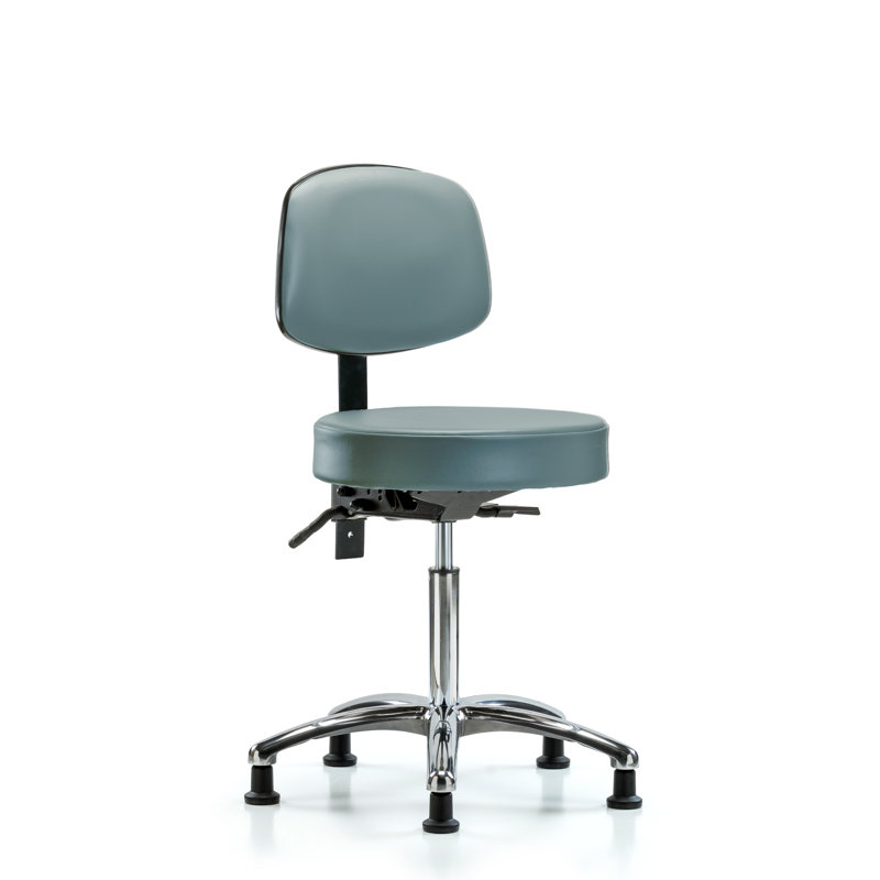 Chaise de bureau Kyanni Dorreatta, Bleu marine, Patins