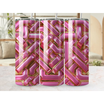 Choose Handmade Tumblers 591ml Vacuum Insulated Stainless Steel (18/8) Travel Tumbler with Straw