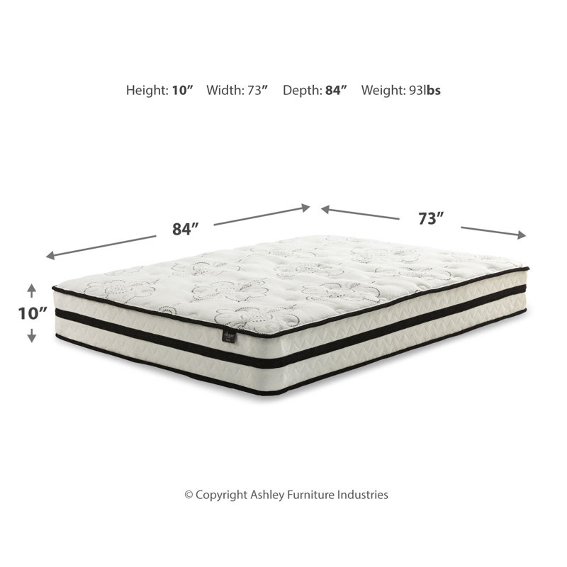 Signature Design By Ashley 10" Medium Gel Memory Foam Mattress and Adjustable Base, California King