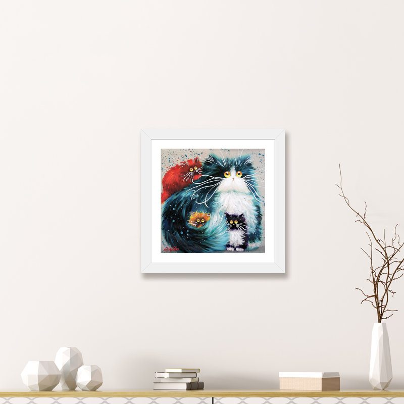 « purrenting » par kim haskins-impression sur image, H 24 po x l 24 po x P 1 po, Papier avec cadre blanc