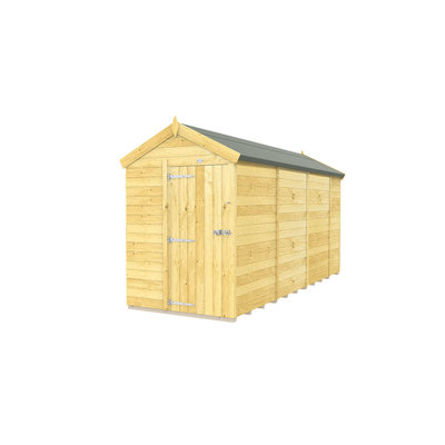 5ft x 14ft Apex Shed - Single Door without Windows