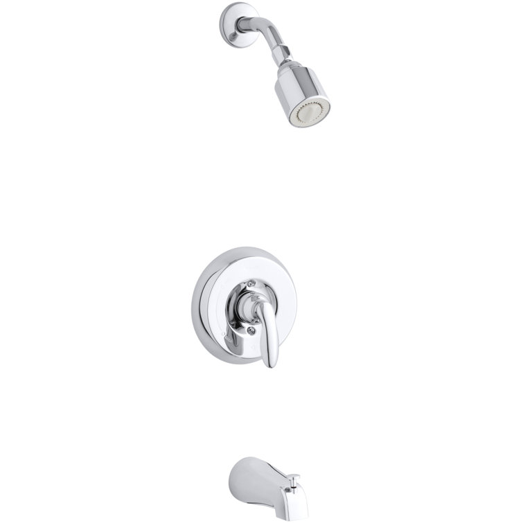 Coralais Bath/Shower Trim Set with Lever Handle and Slip-Fit Spout, Valve Not Included