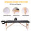 Table de massage, lit de massage portatif, lit de cils avec étui de transport, réglable en hauteur