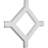 Inner Diamond Intersection for 5" Traditional Coffered Ceiling System