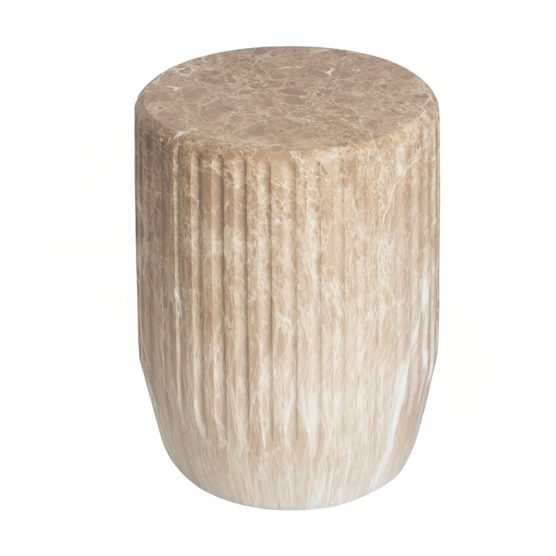 Outdoor Cicci Carved Side Table, Gold